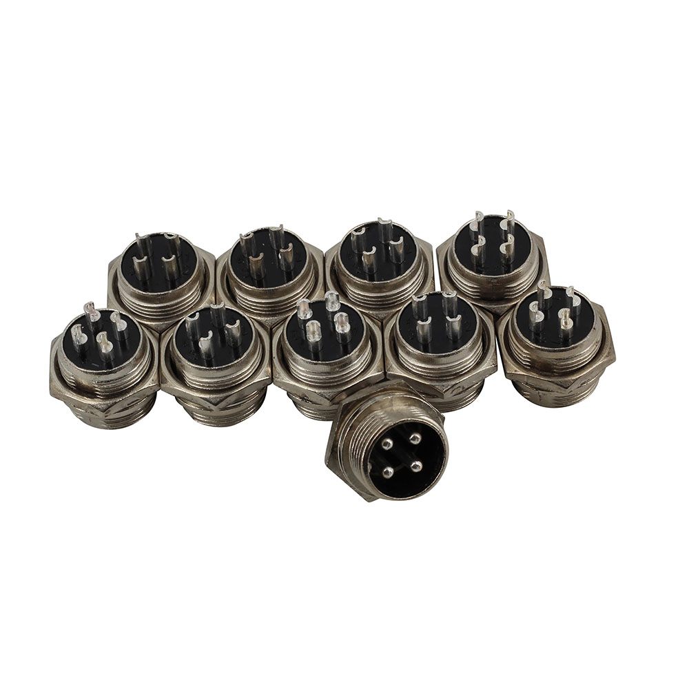 10x GX16 4 Pin Stecker + Buchse