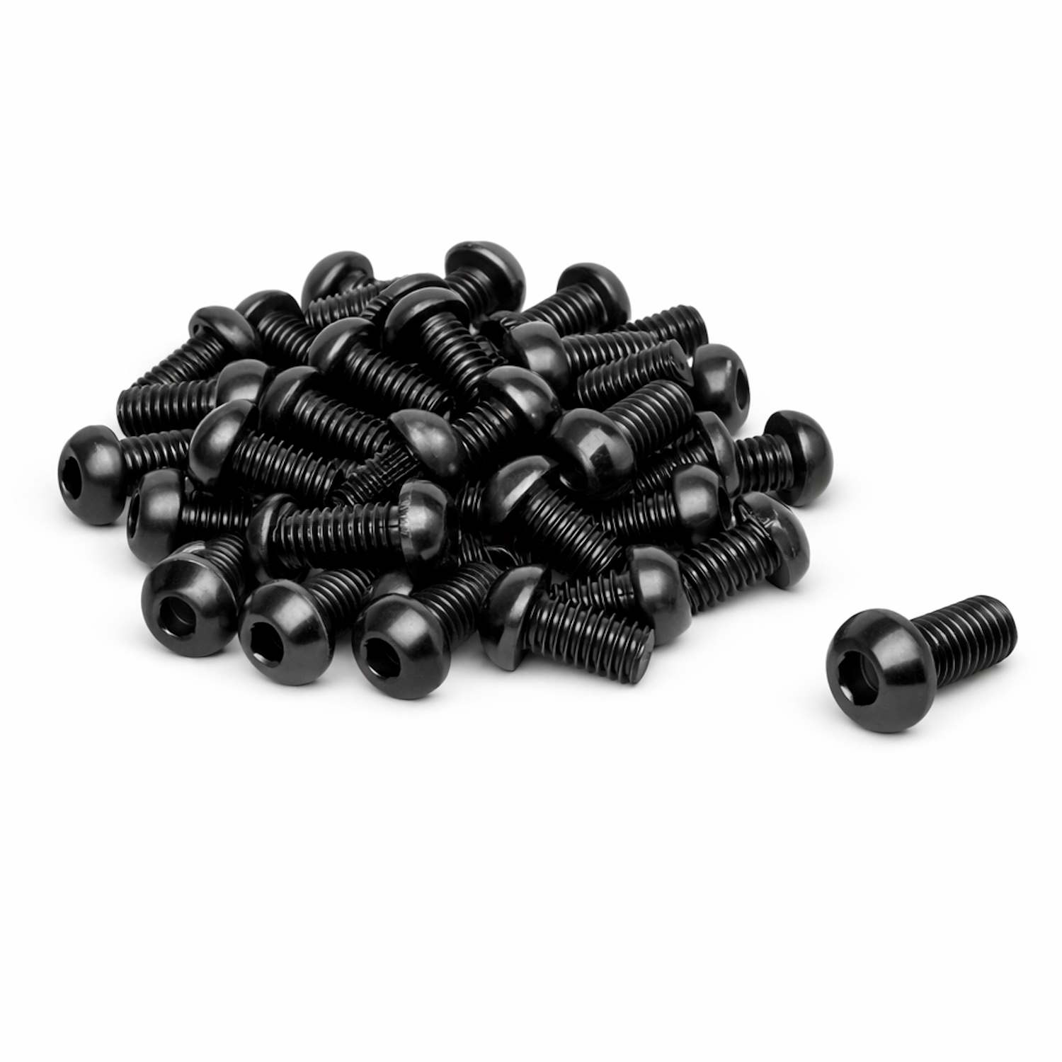 50x M4x8mm Linsenkopfschraube Innensechskant Schwarz