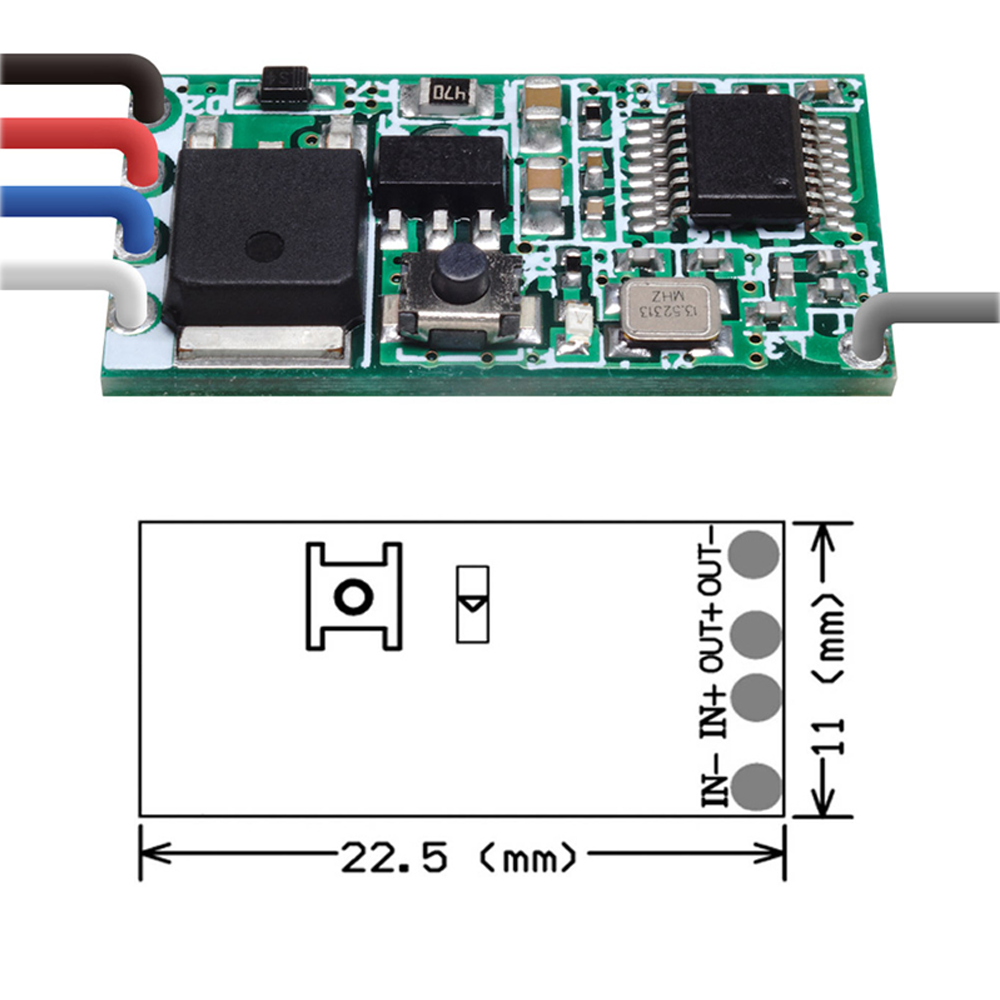 1-Kanal RF Relaismodul 433MHz DC 3.6V-24V mit Empfänger