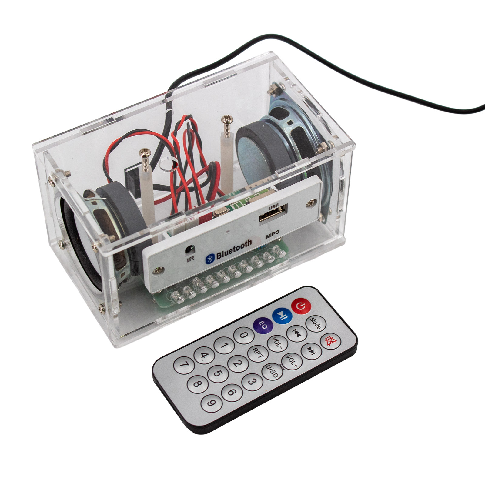 Bausatz DIY Bluetooth Stereo-Lautsprecher mit LEDs und Fernbedienung