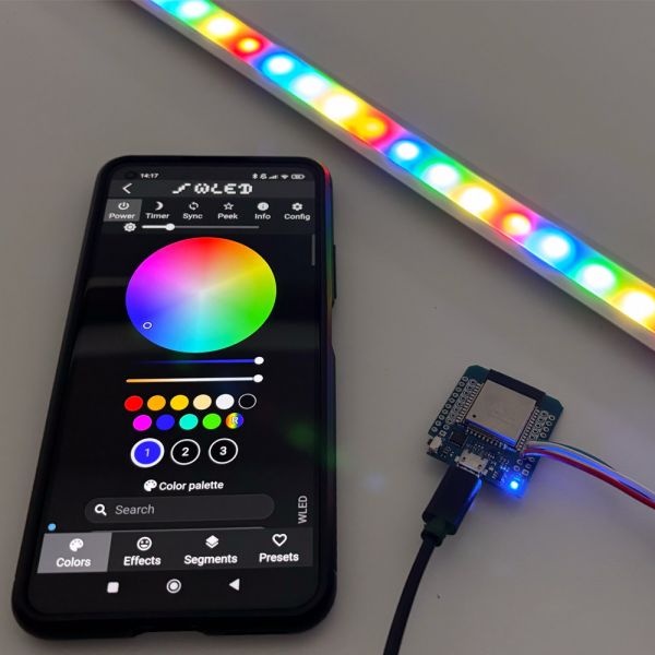 WS2812B LEDs mit ESP32 WLED steuern