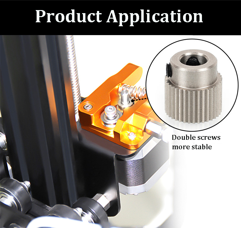 Extruder Vorschubrad für 1,75/3mm Filament 26 Zähne