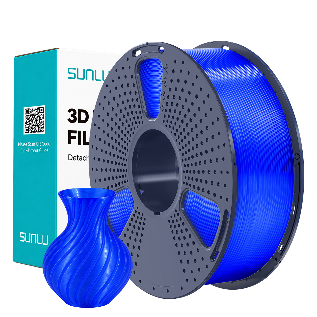 Sunlu PETG Filament Transparent Blue 1.75mm 1kg