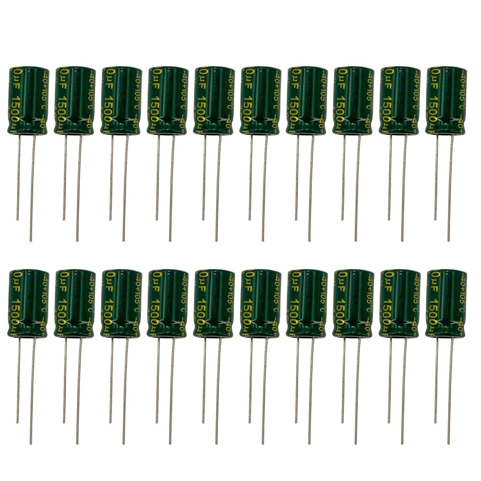 20x Elko Elektrolytkondensator 16V 1500UF 10x17mm Radial
