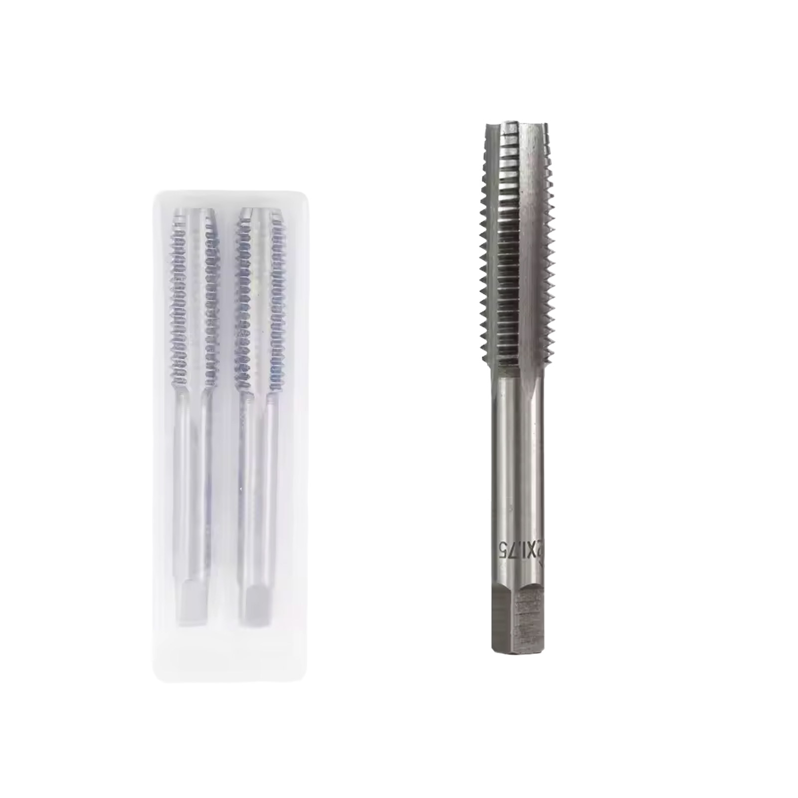 2x M16 Gewindebohrer HSS – Metrischer Handgewindebohrer mit gerader Nut