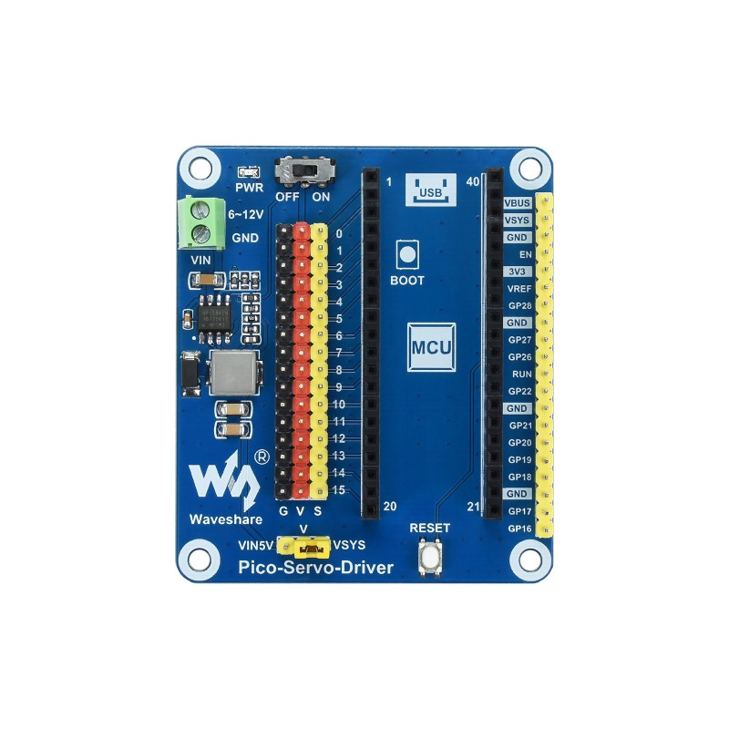 Waveshare Servo Driver Modul für Raspberry Pi Pico 16 Kanal