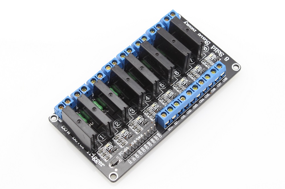 8 Kanal Solid State Relais SSR Modul 5V/230VAC Low Level Trigger