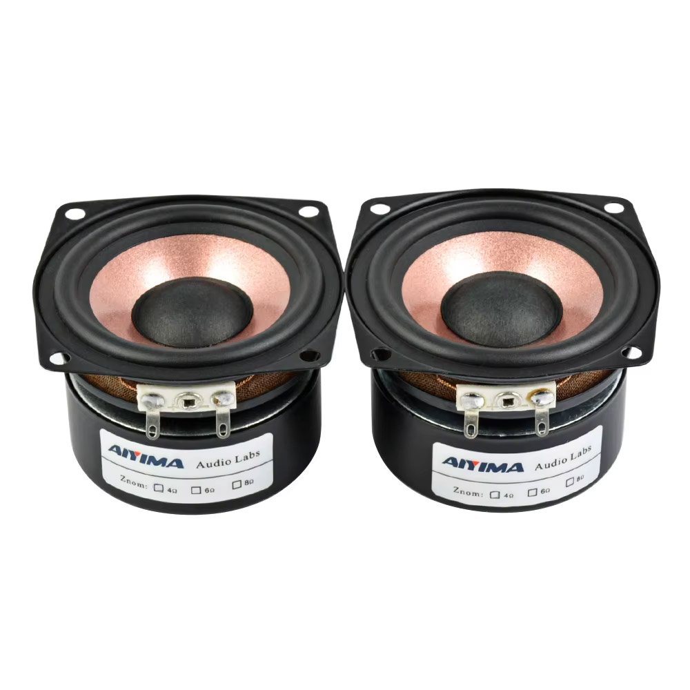 AIYIMA 2x HiFi Lautsprecher 2.5 Zoll 8 Ohm 15W Full Range Audio Speaker Set