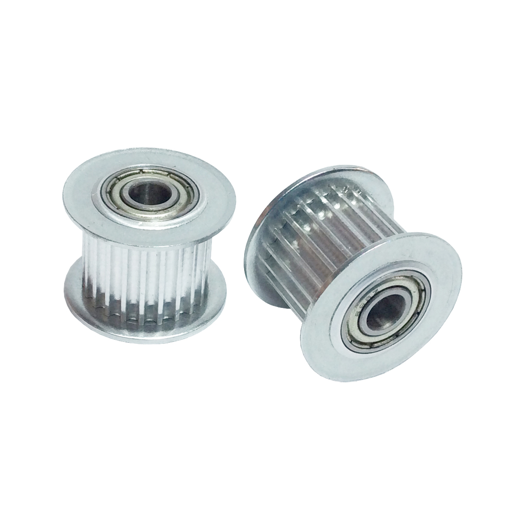 GT2 Riemenscheibe 20 Zähne 5mm Bohrung mit Kugellager für 10mm Zahnriemen