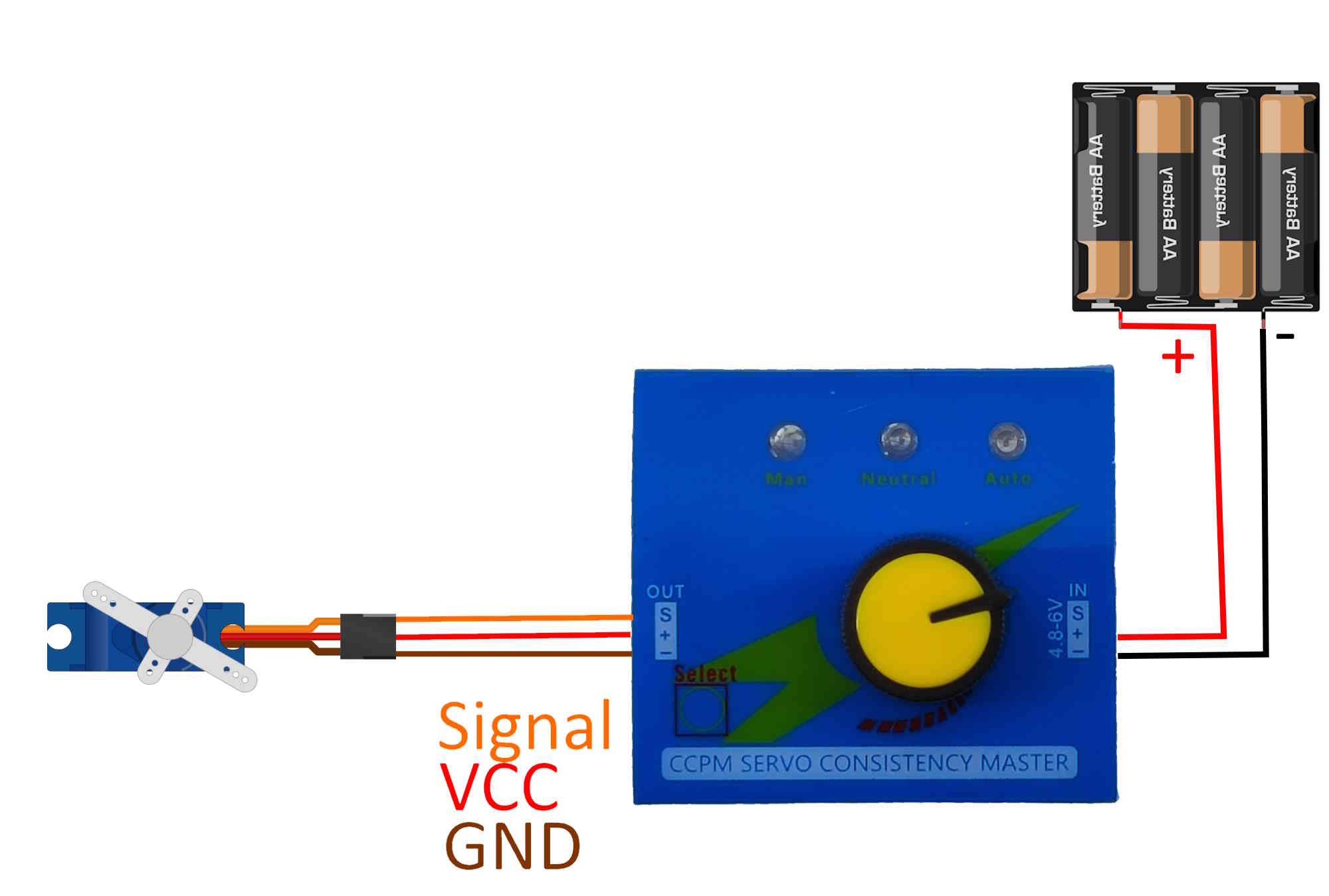 Servo Tester für Quadrocopter und RC Modellbau