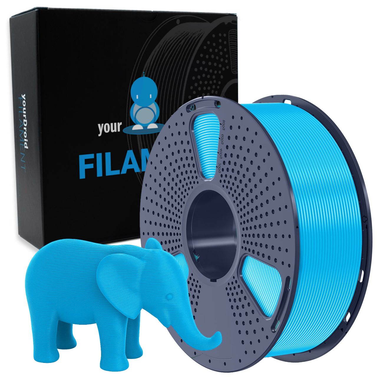 yourDroid PLA Filament Cyan 1.75mm 1kg