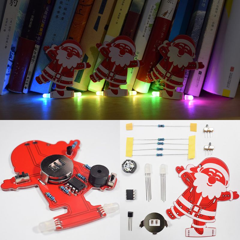 Bausatz Santa Claus LED-Anhänger mit blinkenden Weihnachtsmann-Motiv – Bild 5