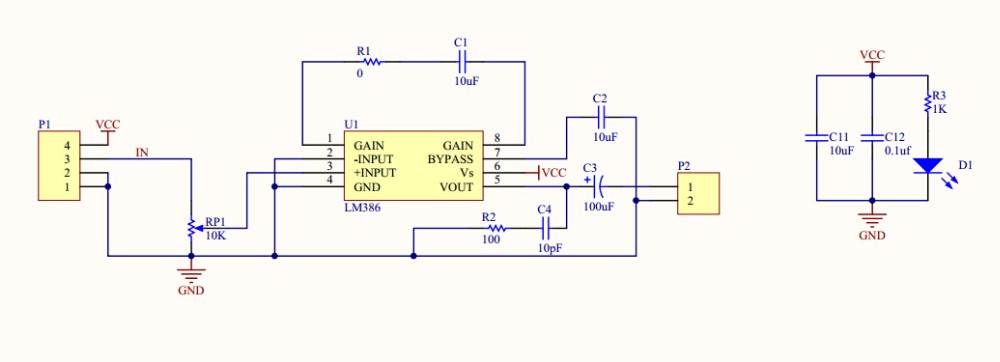 LM386 20-fach Audio Verstärkermodul mit einstellbarem Widerstand