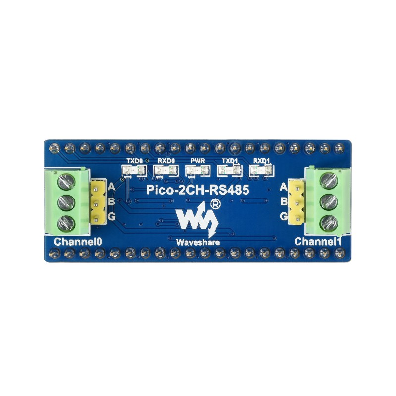 Waveshare 2-Kanal UART RS485 Modul für Raspberry Pi Pico
