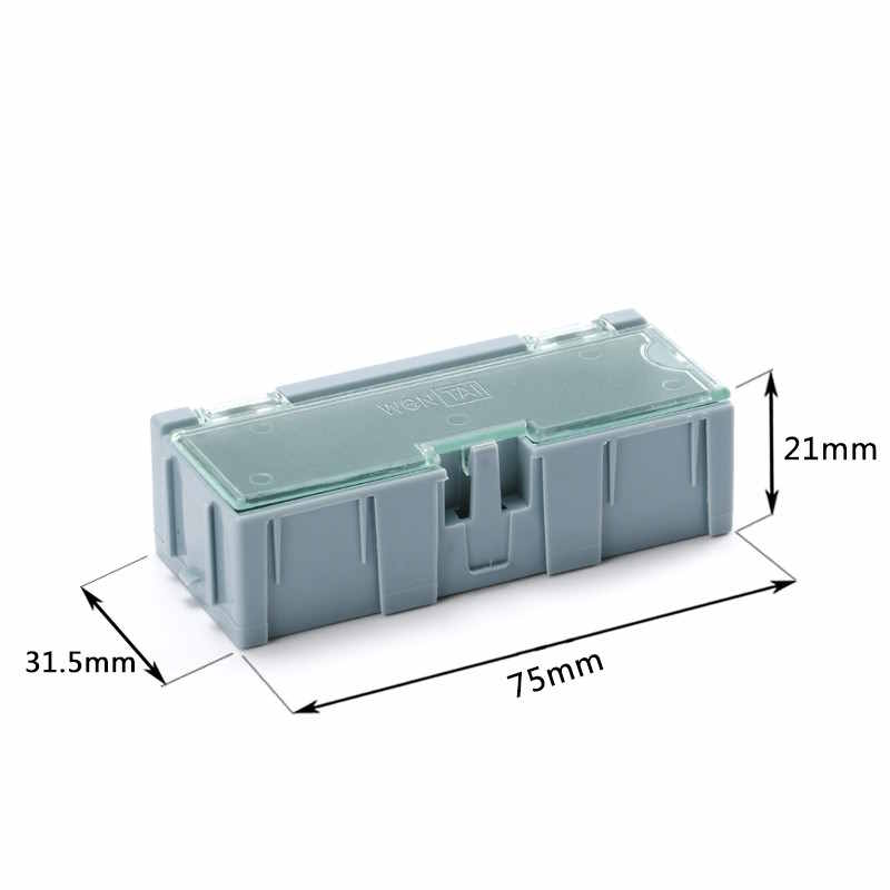1x Leer Container Box 2 für SMD Bauelemente - pink