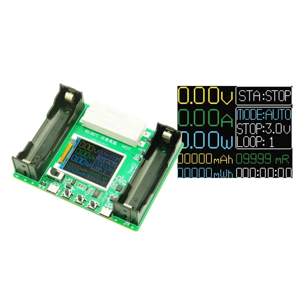 Batterie-Kapazität Tester für 18650 Lithium Akku 3.7-4.2V mAh mWh