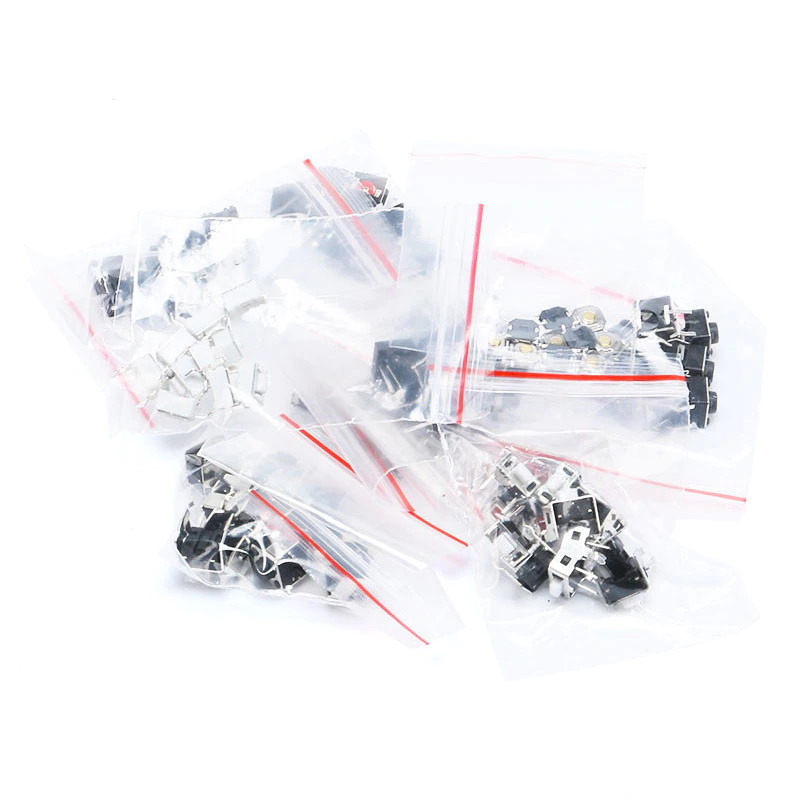 Microschalter / Drucktaster SMD/THT Sortiment 120 Stück 12 Größen