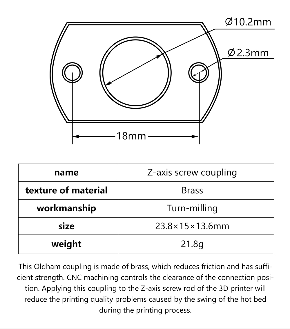 Oldham Coupler für Creality 3D-Drucker Ender-3 V2 CR-10 Upgrade