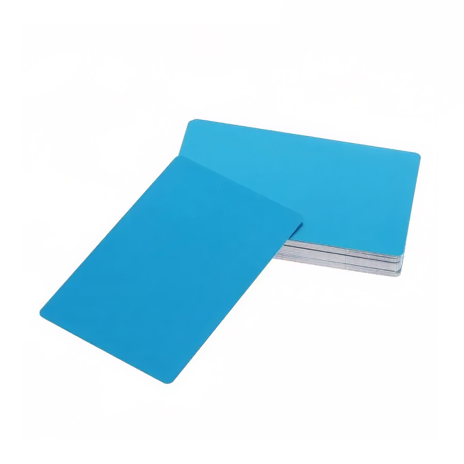 50 Stück Metall Visitenkarte Blau Rohling Blank für Lasergravur Businesskarte