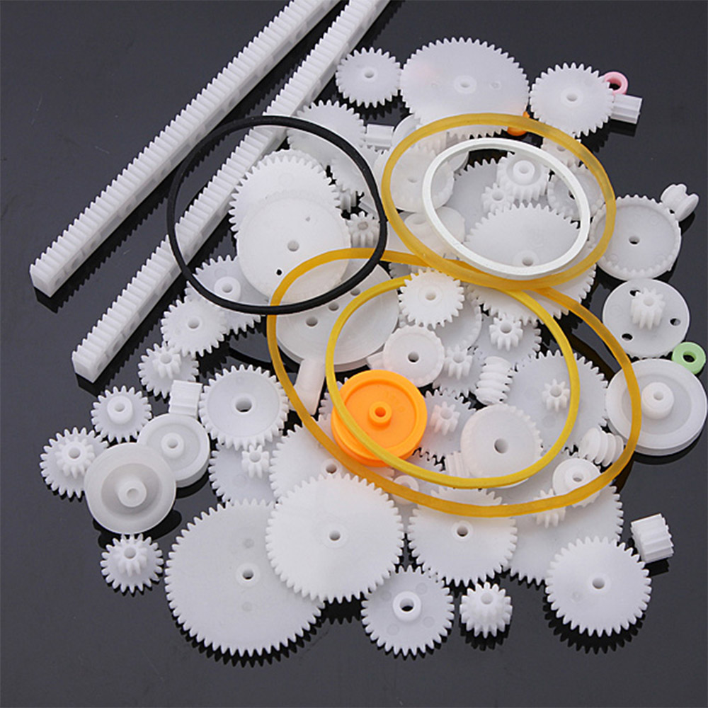 75 Teile Set Zahnräder, Schneckenantriebe, Zahnstange, etc.