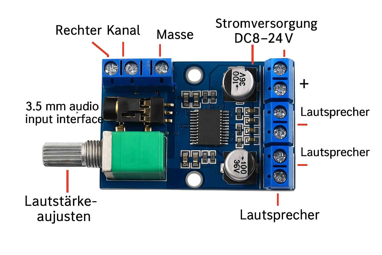 Digitaler Stereo Audio Verstärker  30W*2 DY-AP3015