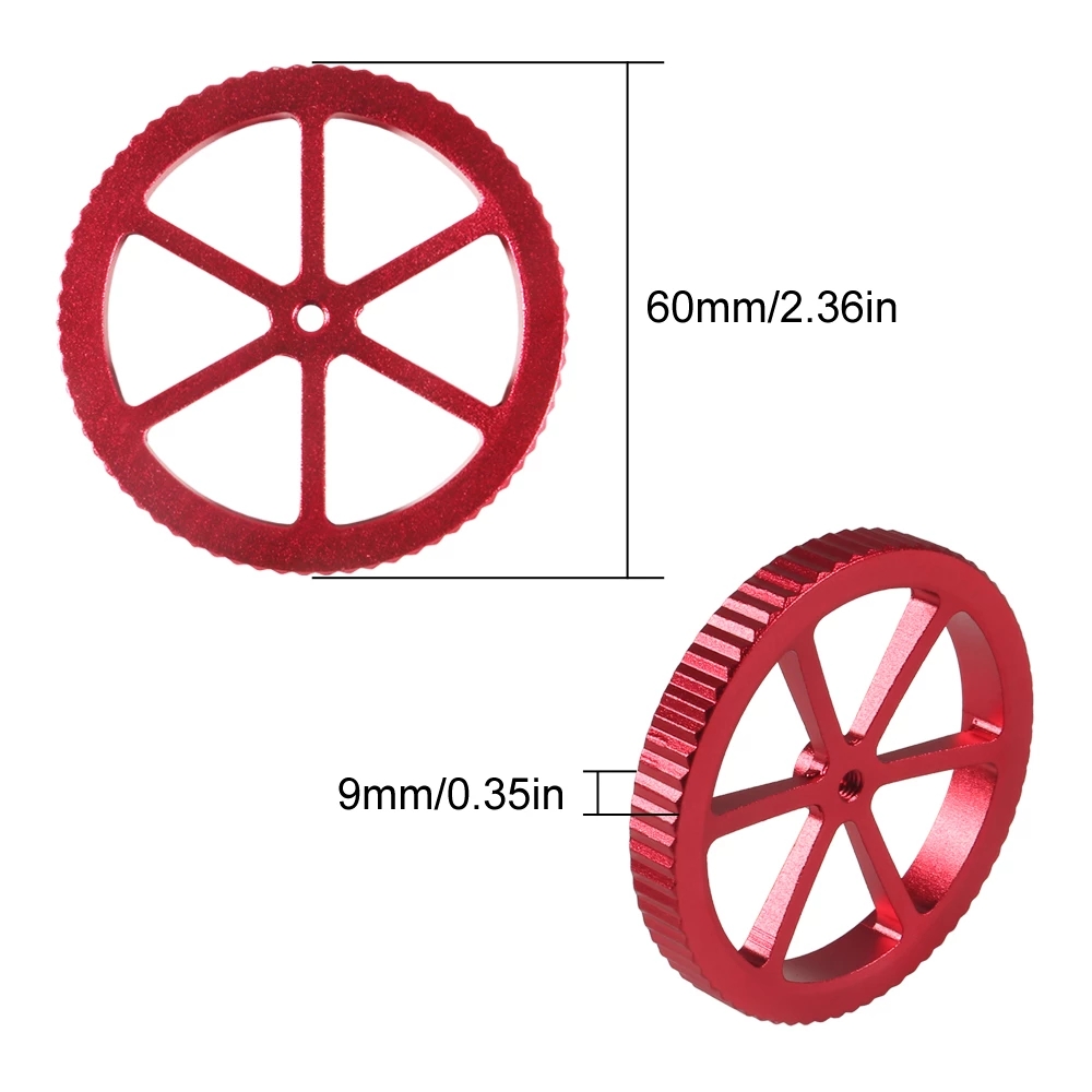 Leveling Nut Rändelmutter rot Aluminium