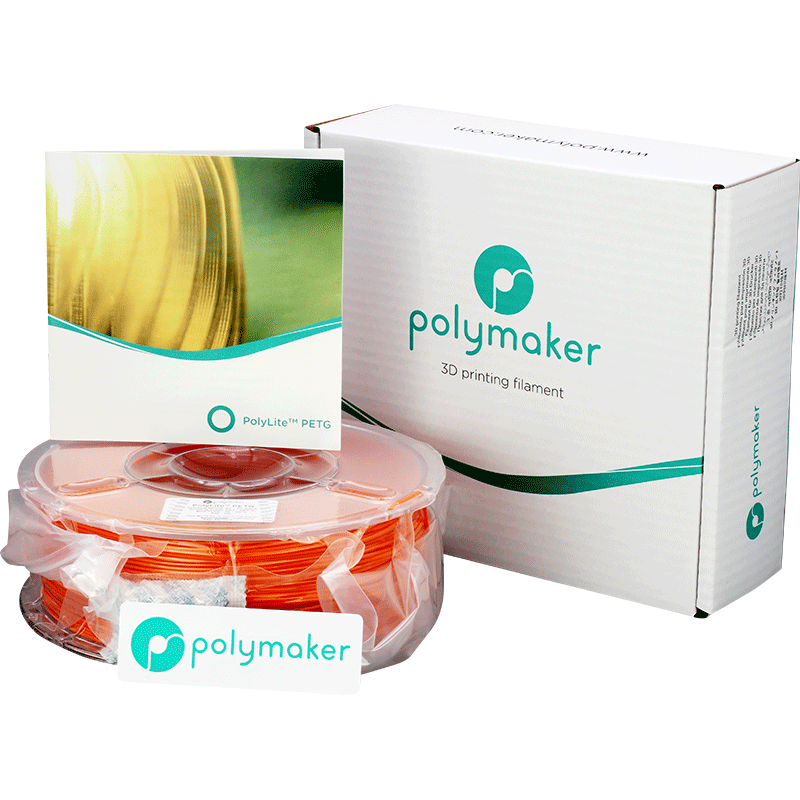 Polymaker PolyLite PETG Filament Orange 1.75mm 1kg