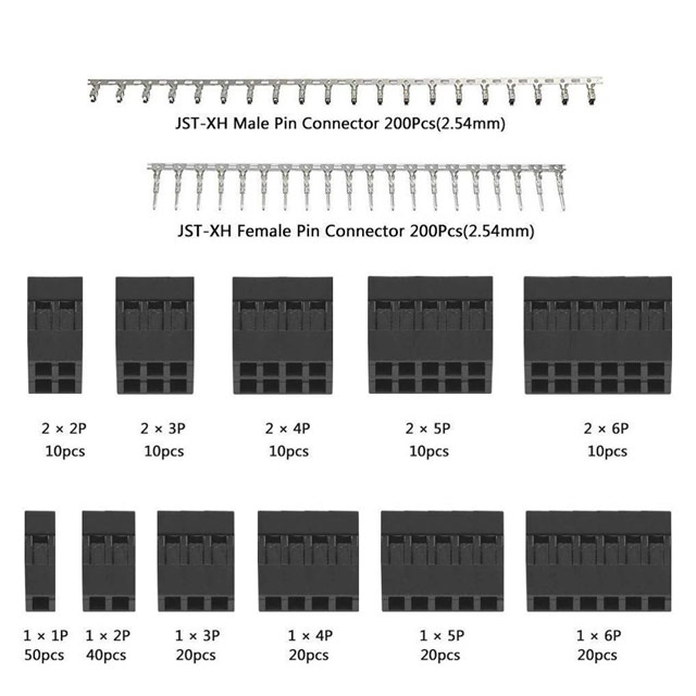 Dupont Buchsen Stecker + Crimp Kontakte 520 Teile Sortiment mit Crimpzange