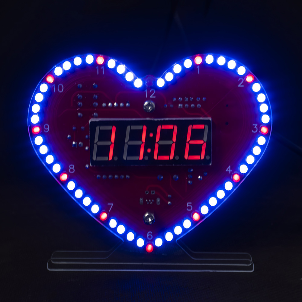 Bausatz: Herzförmige LED-Uhr