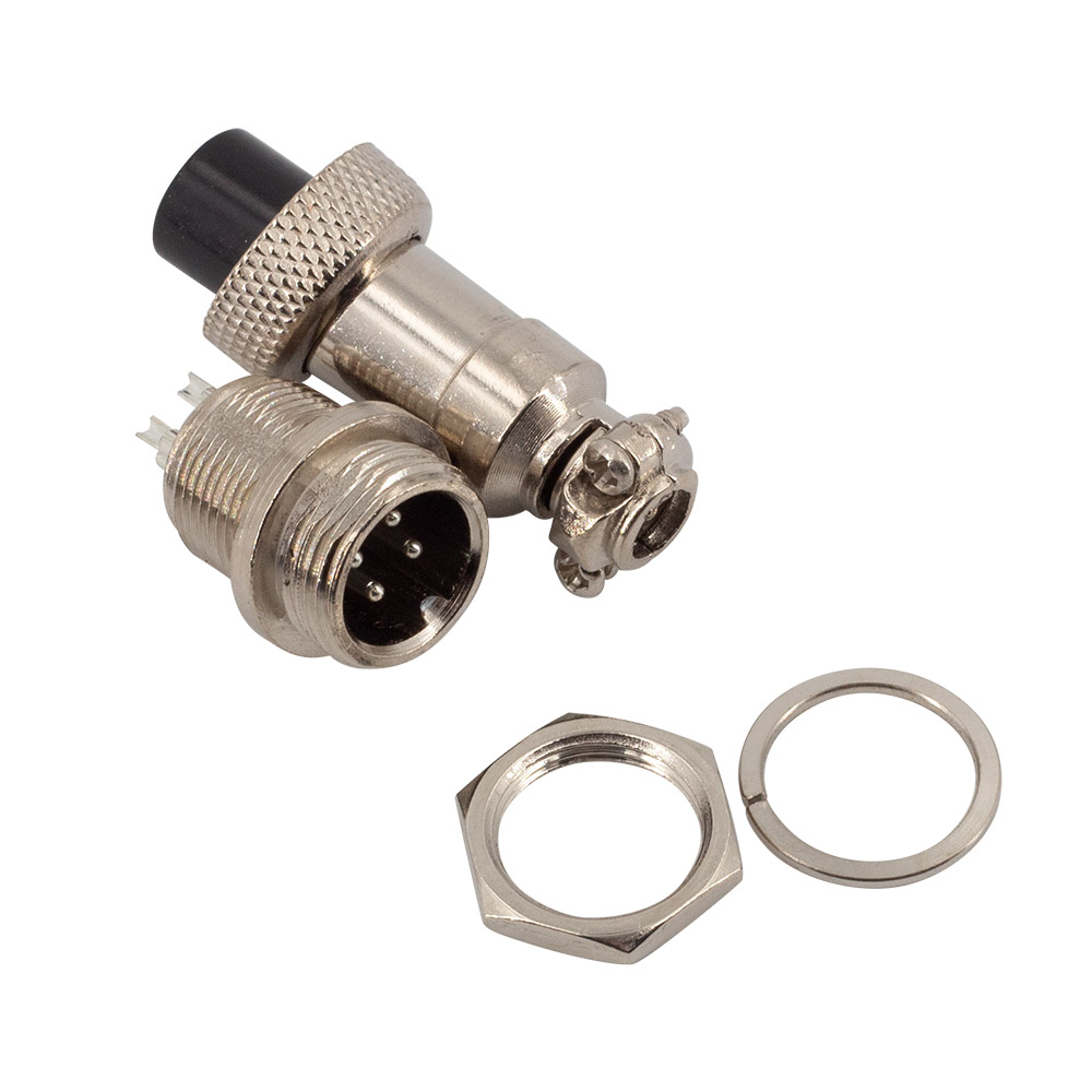 5 Paar GX12 4 Pin Stecker + Buchse