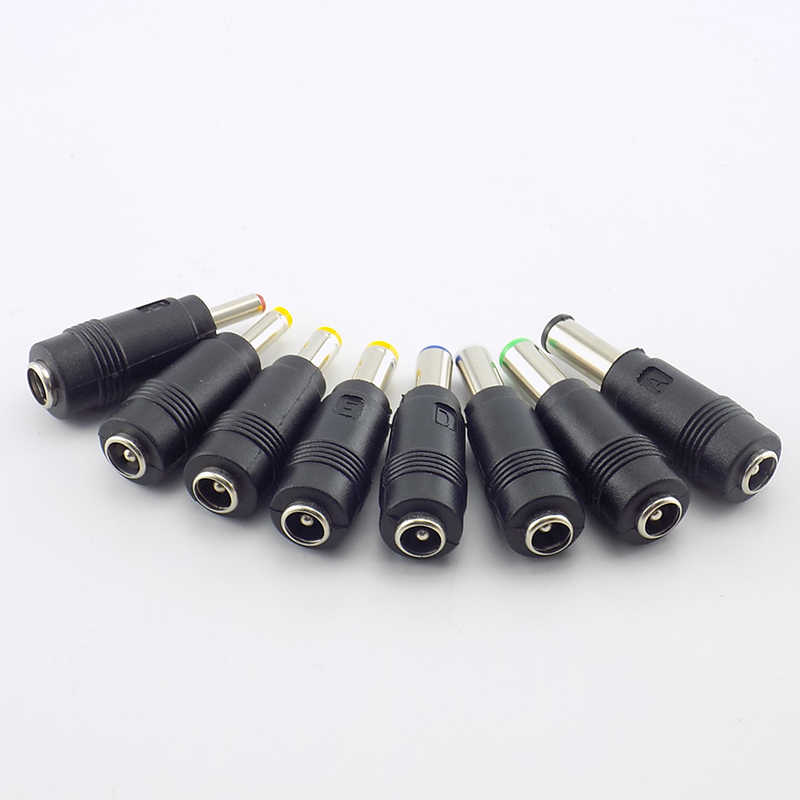 8x DC Adapter Set 5.5x2.1mm Male zu Female – Netzteilstecker Konverter Kit