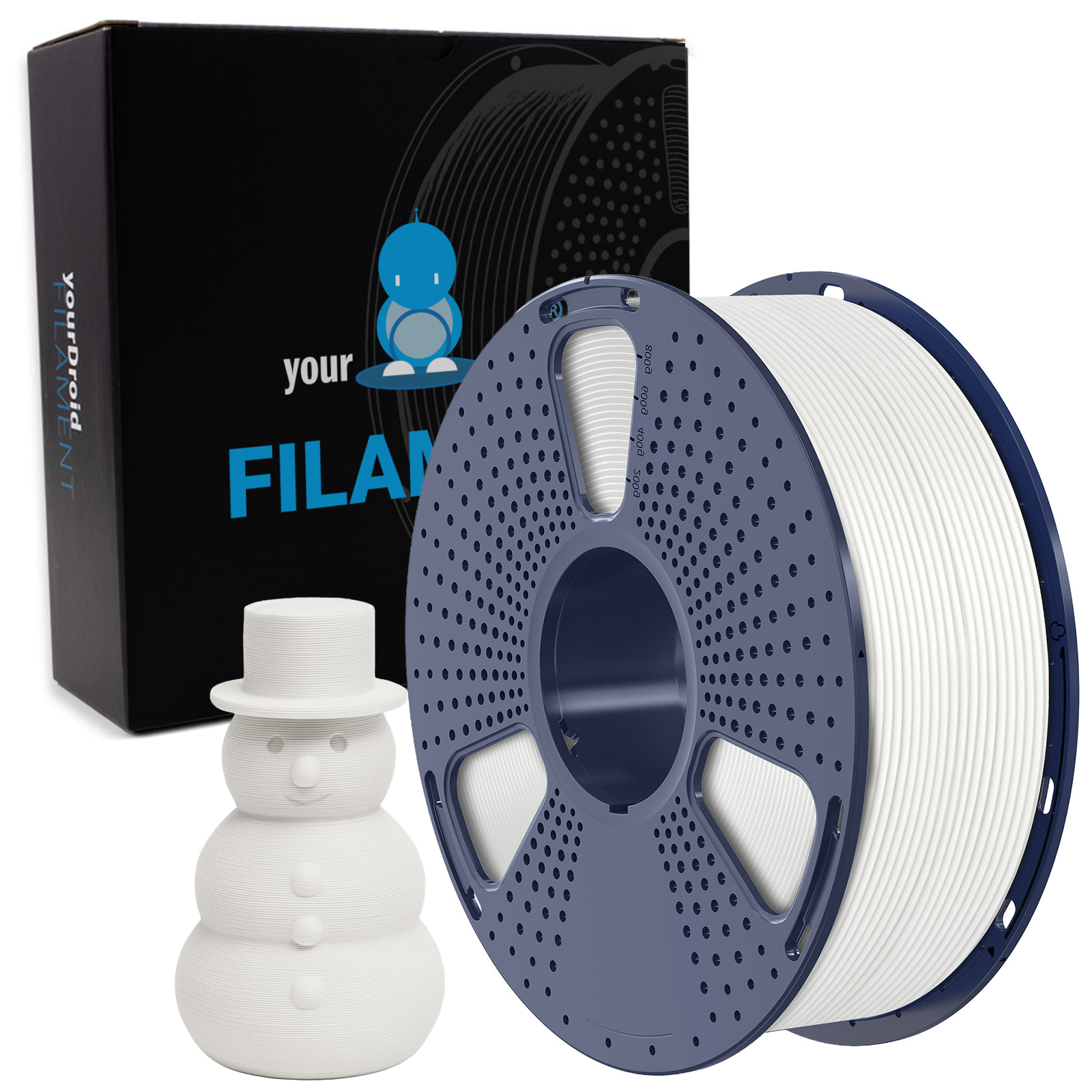 yourDroid PLA+ Filament Weiss 1.75mm 1kg