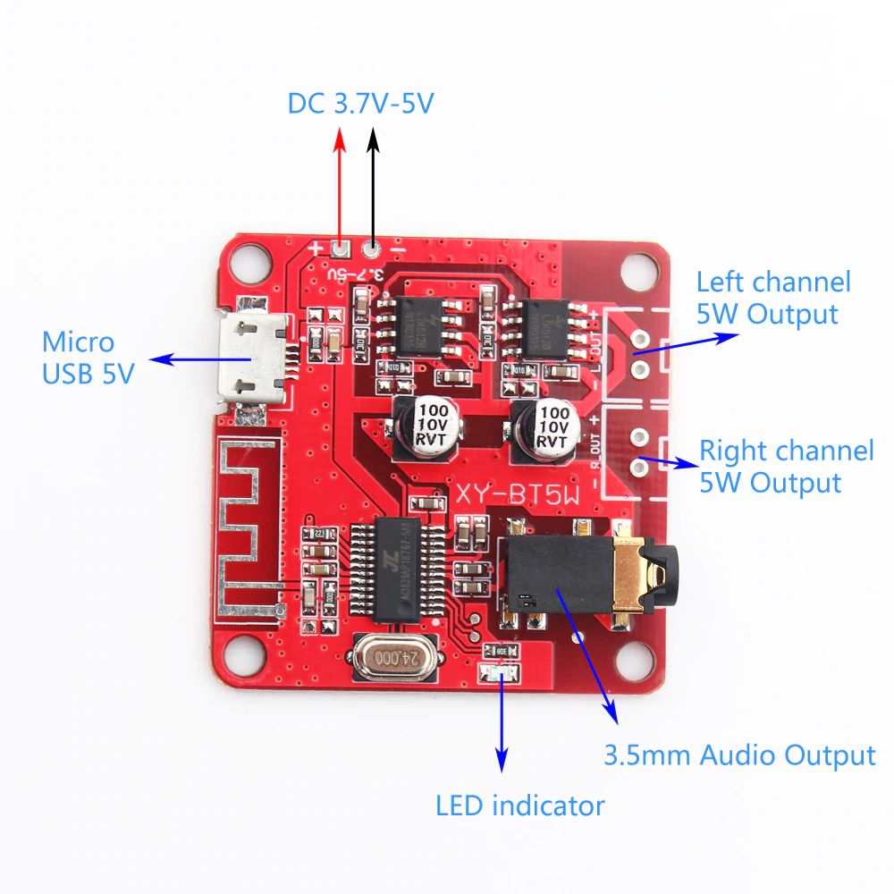 Bluetooth 4.2 Audio Decoder Verstärker Modul XY-BT5W