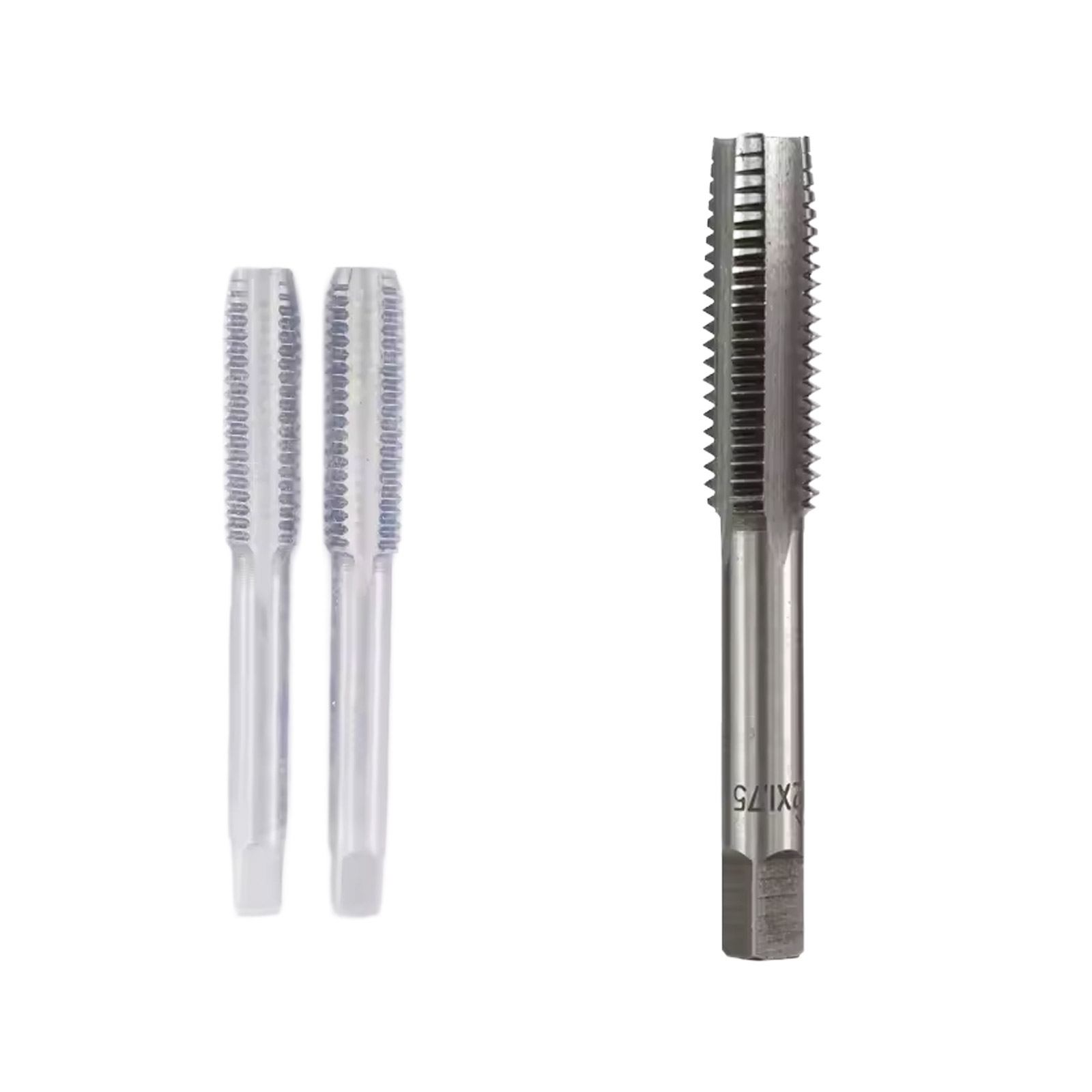 2x M12 Gewindebohrer HSS – Metrischer Handgewindebohrer mit gerader Nut