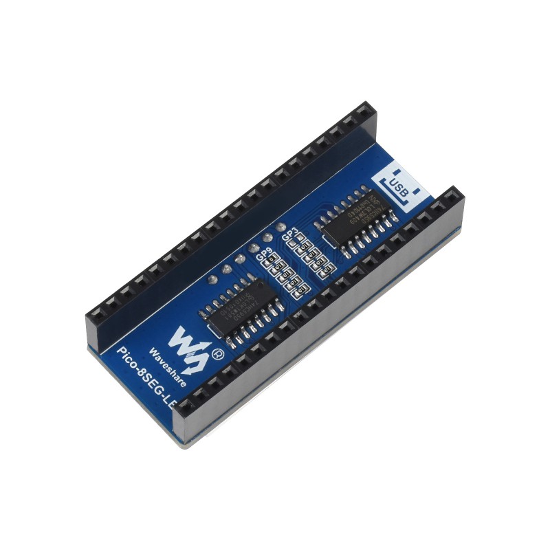 Waveshare 4-Stellen 8-Segment Display Modul mit DS3231 RTC für Raspberry Pi Pico