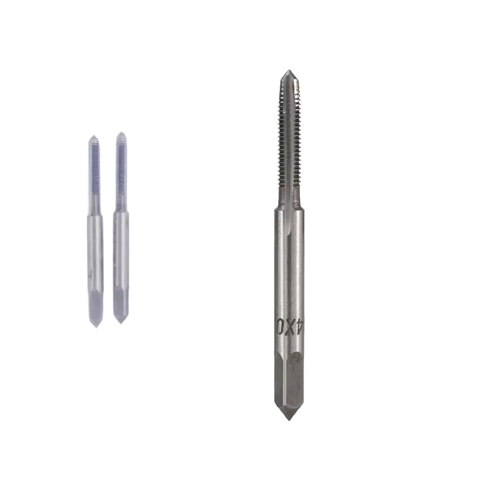 2x M4 Gewindebohrer HSS – Metrischer Handgewindebohrer mit gerader Nut