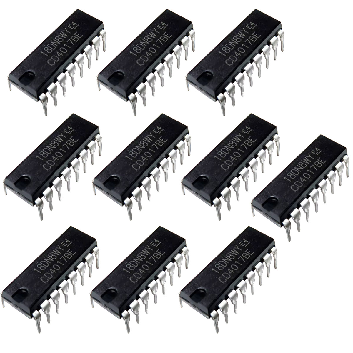 10x CD4017 CMOS Decade Counter/Divider IC DIP-16 Dezimalzähler für LED-Projekte