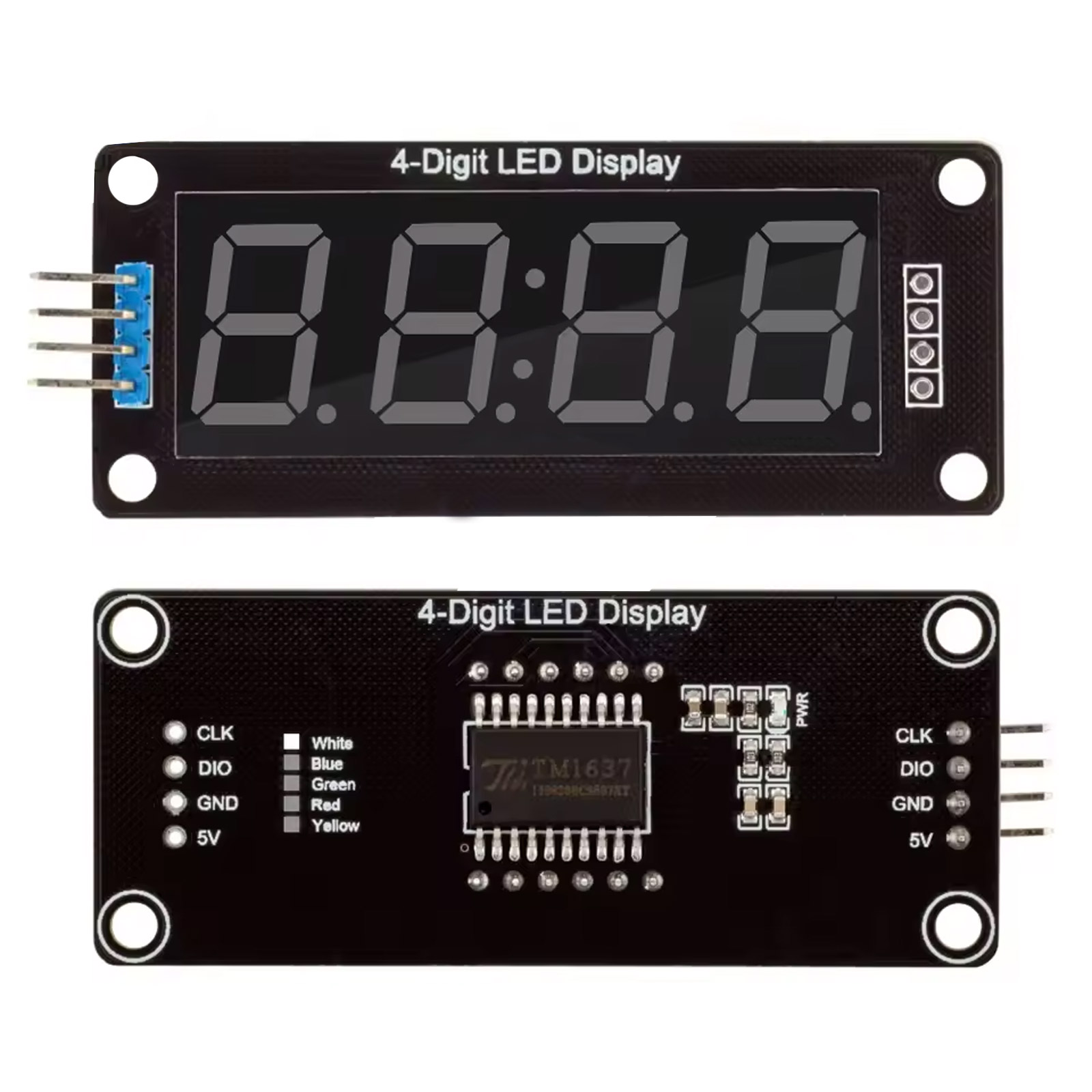 7-Segment Display Modul 4-stellig grün TM1637 0.56"