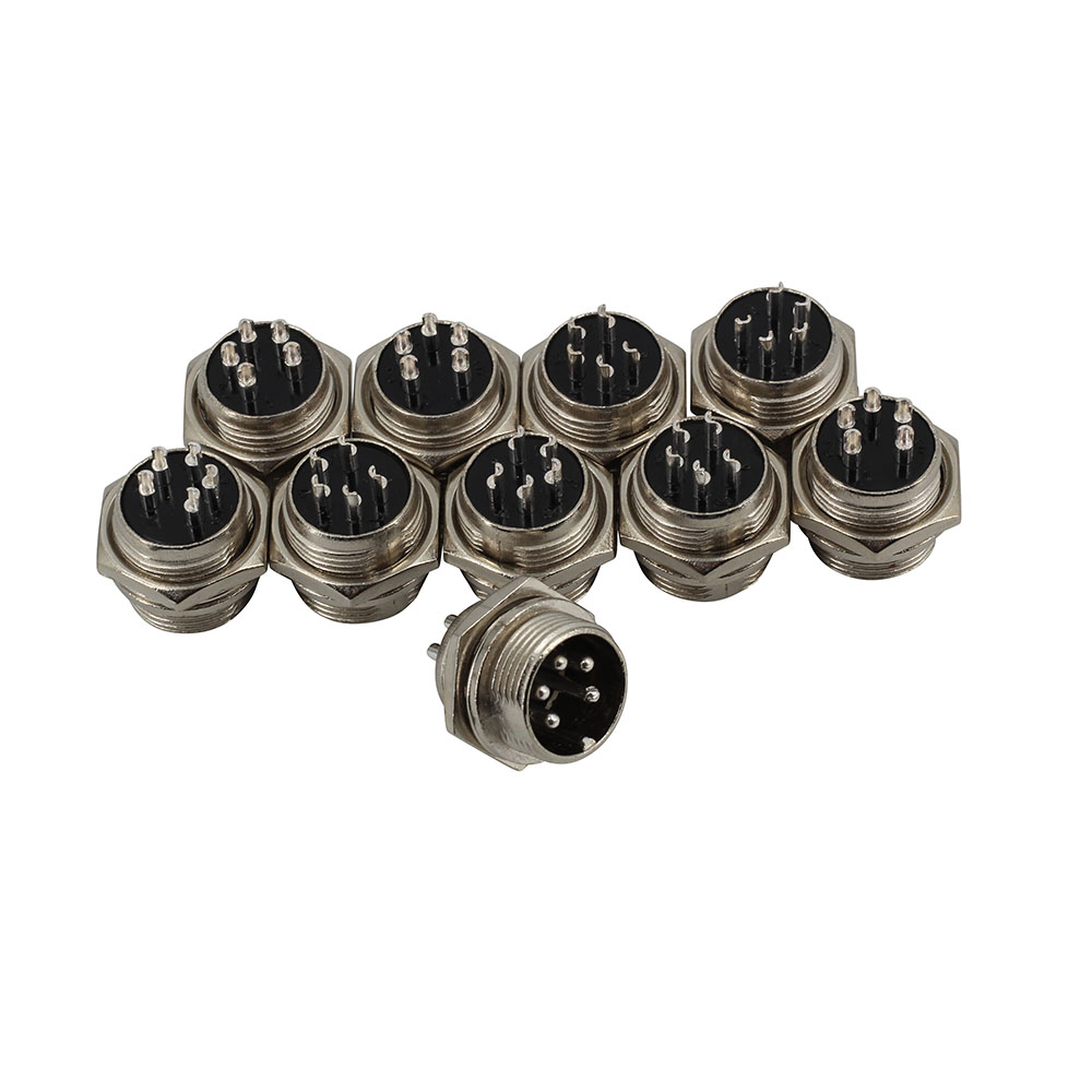 10x GX16 5 Pin Stecker + Buchse
