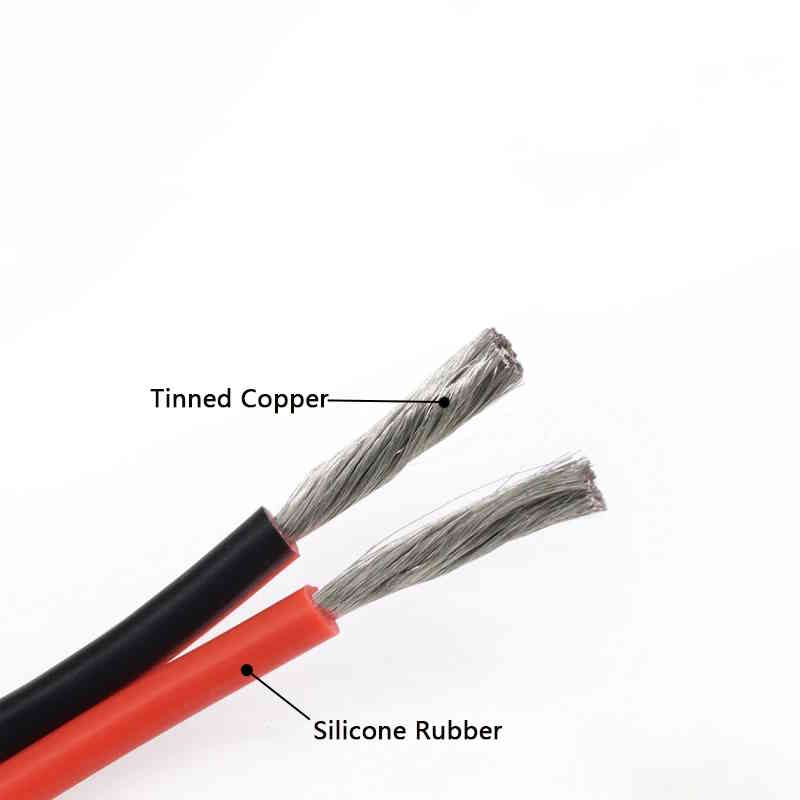 1 Meter Silikonkabel 22 AWG flexibel Schwarz+Rot