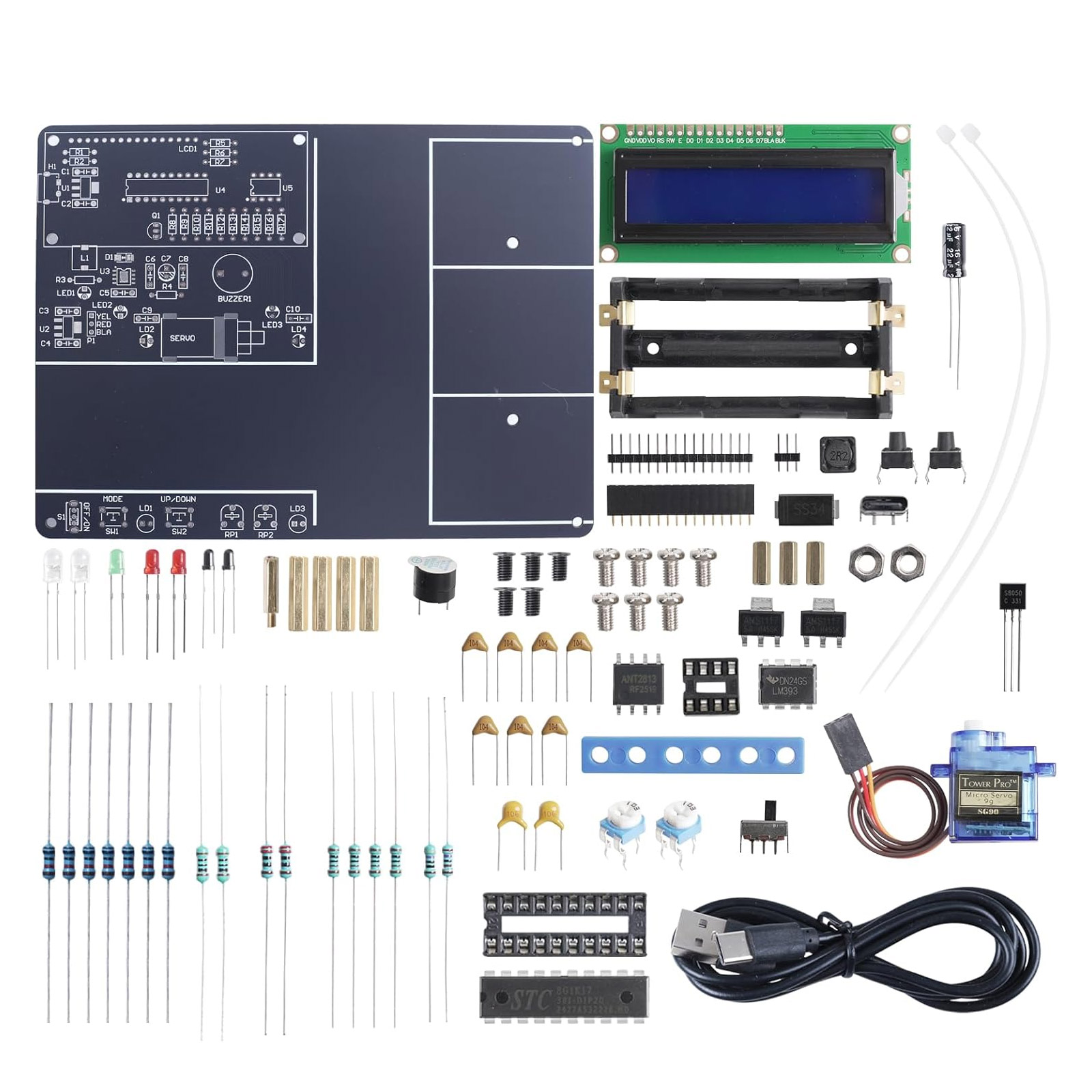 Bausatz Parkhaus Simulation DIY Lötbausatz mit LCD & 4 Autos STEM Lernbausatz