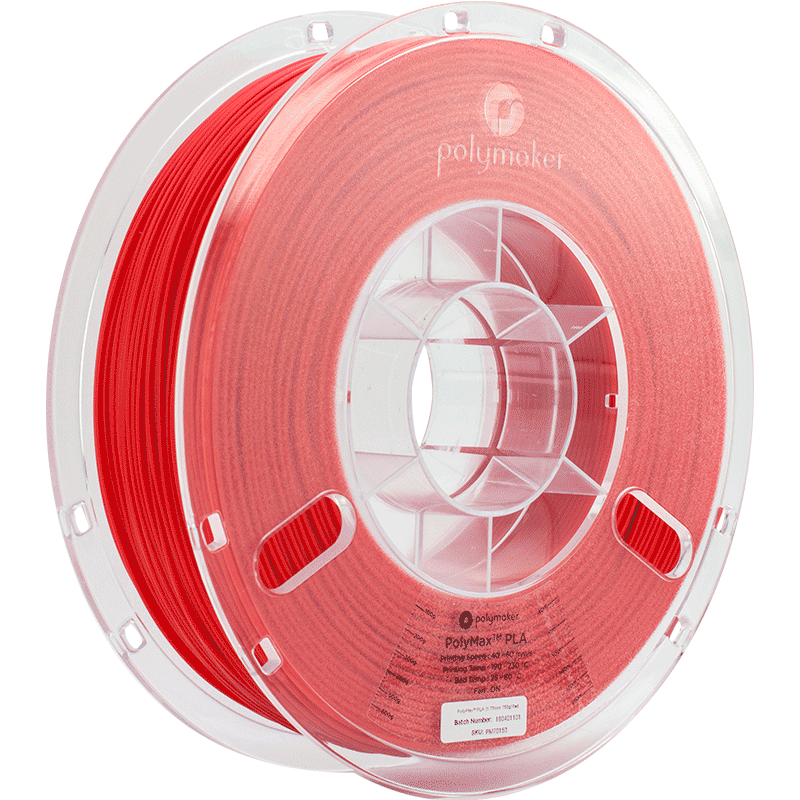 Polymaker PolyMax Tough PLA Filament Rot (red) 1.75mm 750g