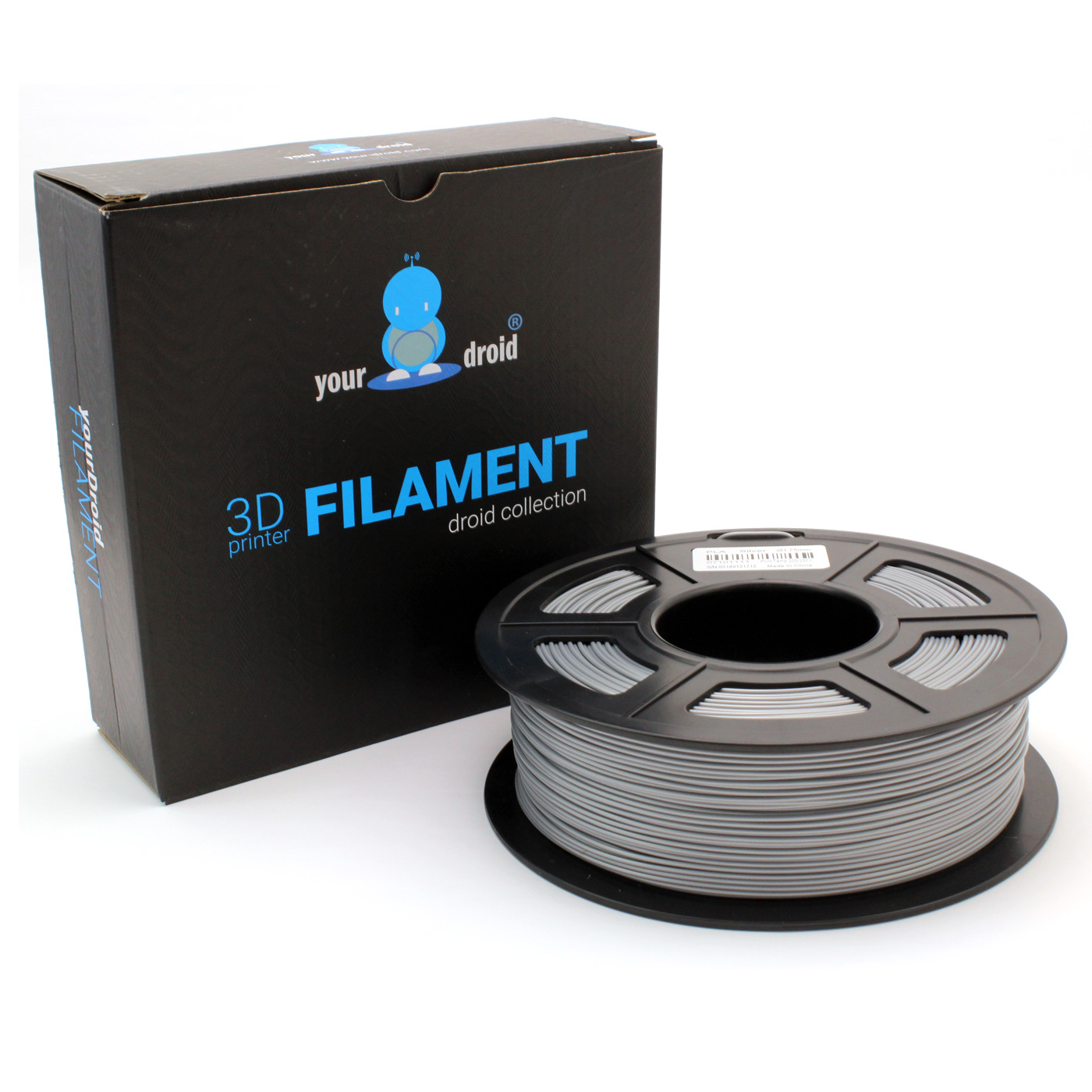 yourDroid PETG Filament Silber 1.75mm 1kg