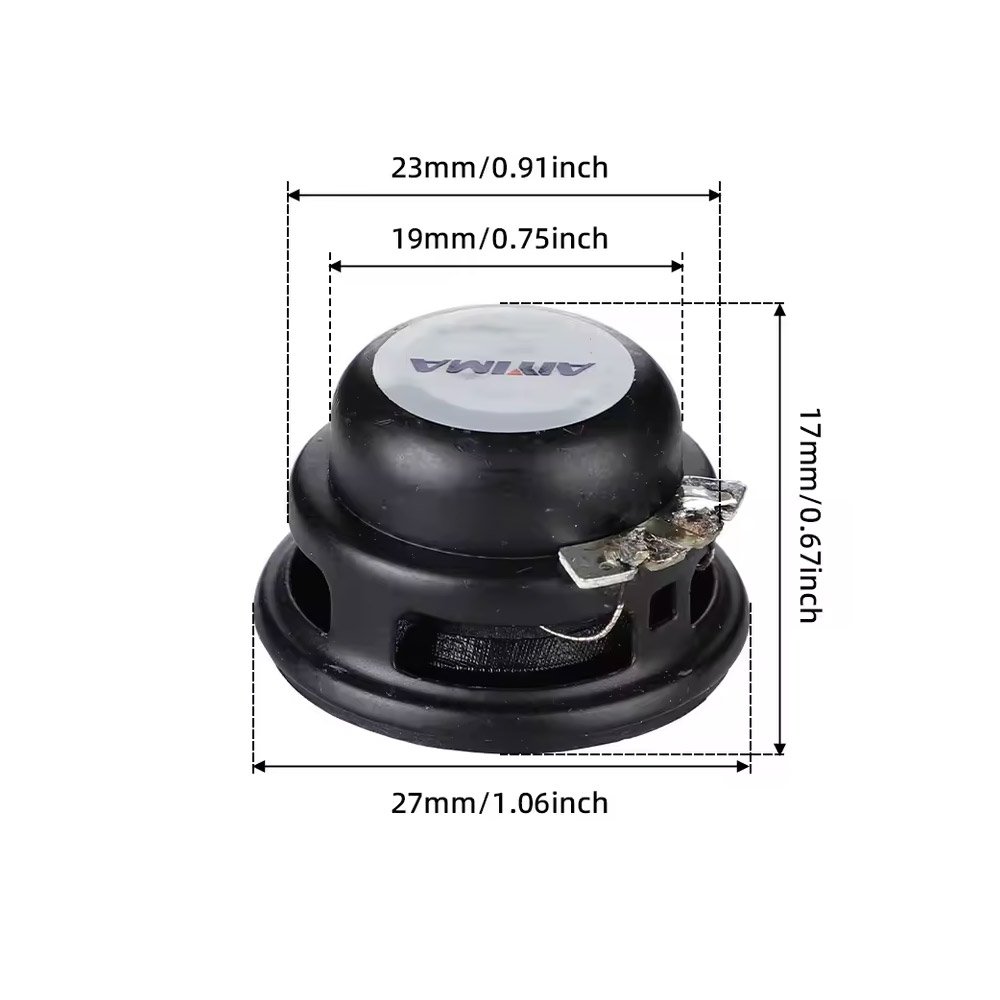 AIYIMA 2x Mini Lautsprecher 27mm 4 Ohm 3W Audio Speaker Set kompakt