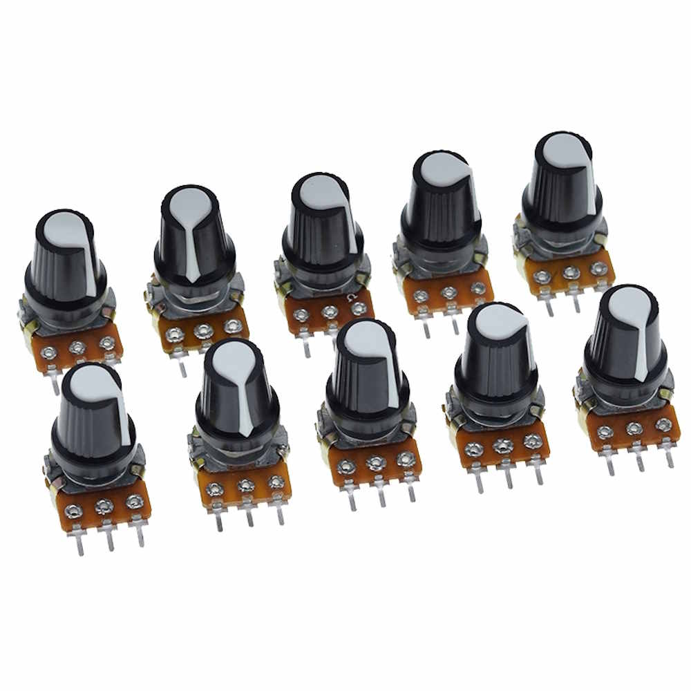 10x WH148 Drehpotentiometer 50K Linear 3-Pin