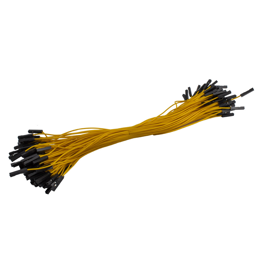 100 Dupont / Jumper Kabel 20 cm Buchse-Buchse zufällige Farbe