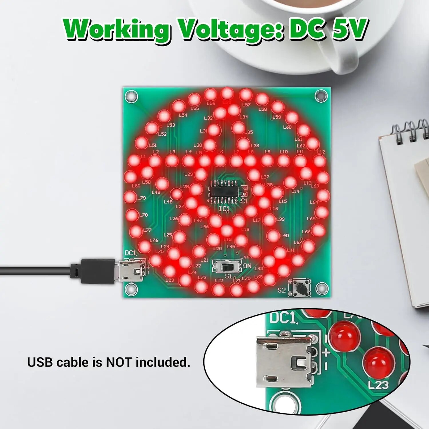 Bausatz LED-Lauflicht Stern Pentagram