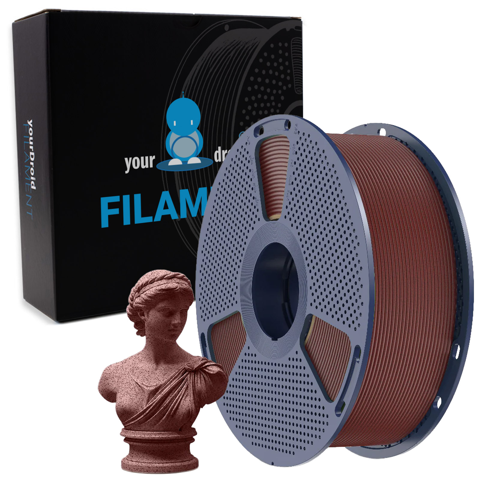 yourDroid HS-PLA Filament Marmor Ziegelrot 1.75mm 1kg