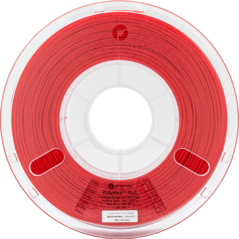 Polymaker PolyMax Tough PLA Filament Rot (red) 1.75mm 750g