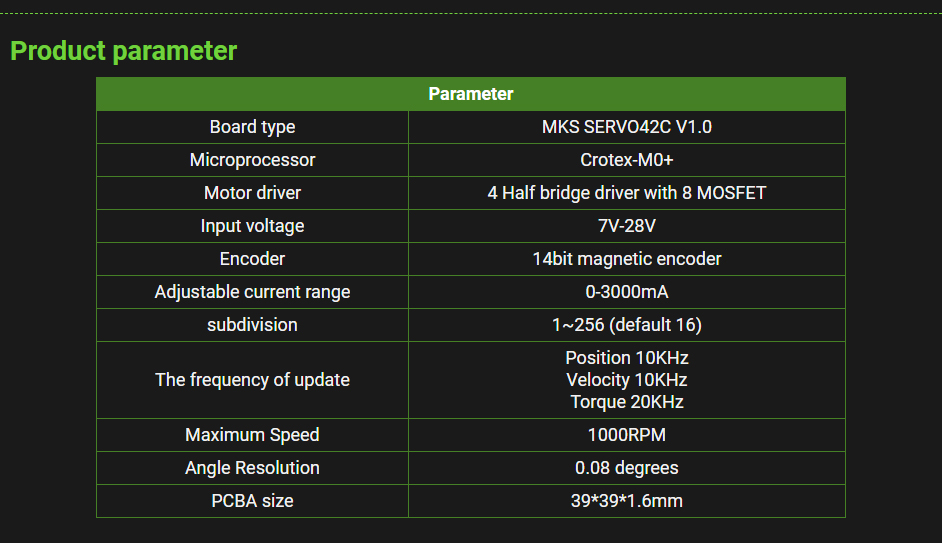 MKS Servo42C closed loop Schrittmotor